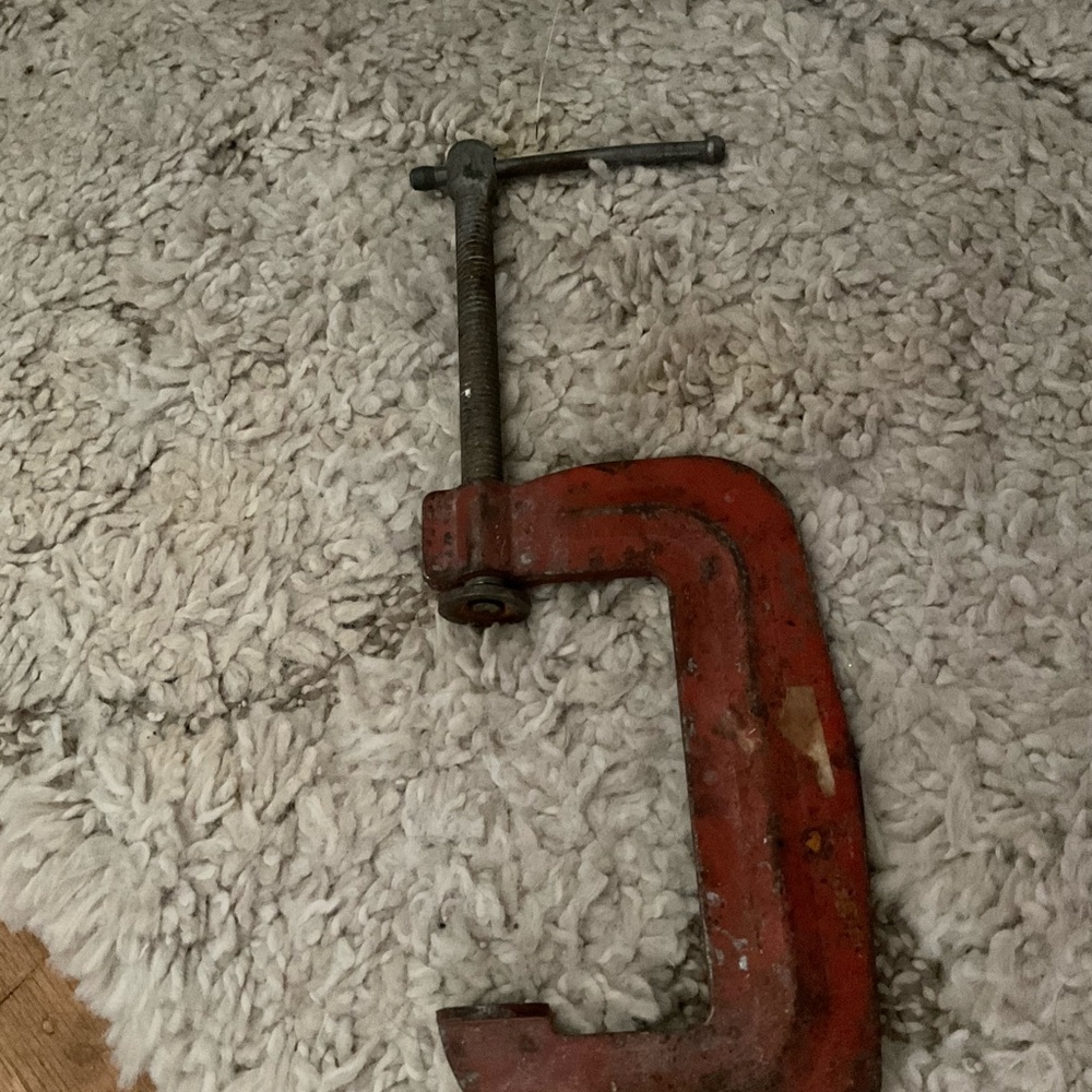 Red Metal C-Clamp